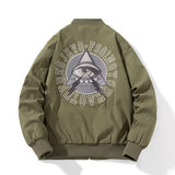 Varsity Jacket Embroidery Flight Suit Stand-Up Collar Thin