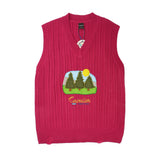 Men Sweater Vest Men's Loose V-neck Sweater Vest Coat