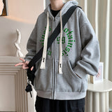 Men Hoodie Cardigan Hoodie Spring and Autumn Youth Loose Casual