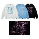 Man Fall Outfits Oversize Anime Animation Girl Sweater Men's Loose Couple Outfit Pullover Top