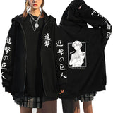 Anime Hoddies Anime Attack on Titan Zipper Sweater Leisure Sports Sweater Coat