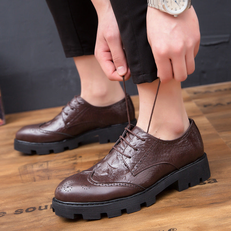 Men's Dress Shoes Classic Leather Oxfords Casual Cushioned Loafer Men British Leather Shoes Business Casual Shoes