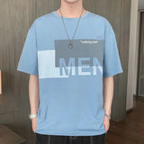Men T-Shirts All-Match Round Neck Printed Half Sleeve