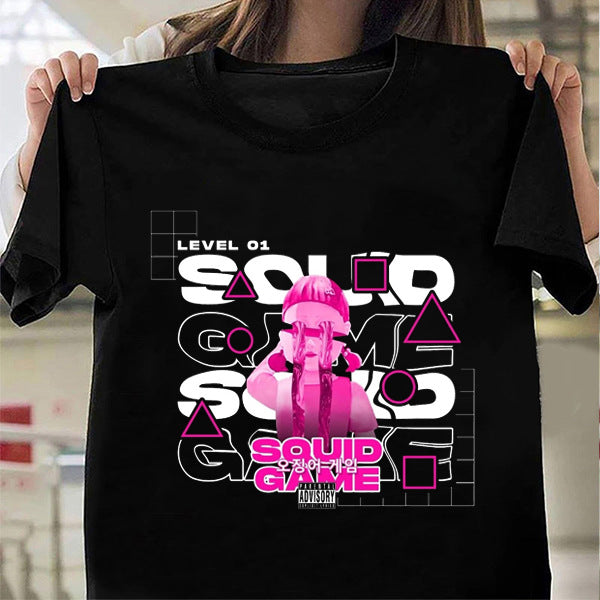 Squid Game Costume Game Printed Short-Sleeved T-shirt