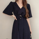 MIDI Mauve Wrap Dress Elegant Graceful Lace-up Dress for Women