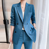 Interview Suit Women's Autumn Black Wool Small Suit Jacket Women's Slim Fit