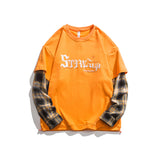 Crew Neck Sweatshirts for Men Men's Autumn Retro round Neck Sweater Men's Hip Hop Print Loose