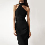 Gloria Vanderbilt Knitted Dress Black Dress off-the-Shoulder Gown