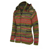 Baja Hoodie Striped Sweater Coat