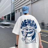 Men T-Shirts Letter Print Loose Half Sleeve