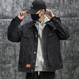 Men Denim Jackets Japanese Versatile Denim Jacket Loose