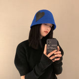 Women Bucket Hat Love Patch Sunshade