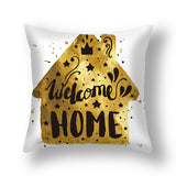 Valentine's Day Pillow Covers 4 Piece Random Styles Together, White Gold Color Love Valentine's Day Cushion Case Bedside Pillow Cover