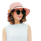 Big Hats Women's Striped Dome Sun-Proof Sun Hat