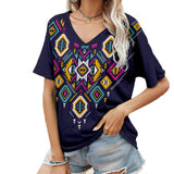 Romanian Gypsy Outfits Western Ethnic Style Short Sleeve T-shirt Top