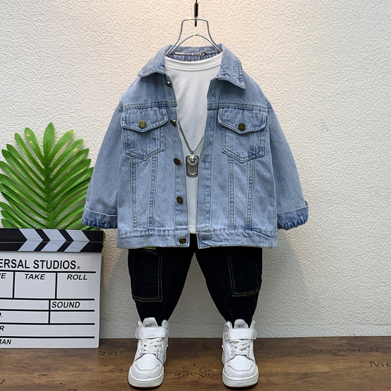 Toddler Boys Jackets Boys' Denim Jacket Spring and Autumn