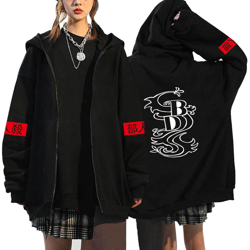 Anime Hoddies Tokyo Revengers Zipper Sweater Fleece Couple Coat Men