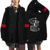 Anime Hoddies Tokyo Revengers Zipper Sweater Fleece Couple Coat Men