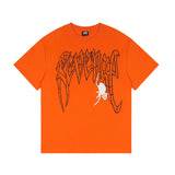 Skull T Shirt Skull Hip Hop Orange