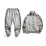 Man Fall Outfis Autumn Loose Sports Suit College Style Couple Contrast Color Casual Suit