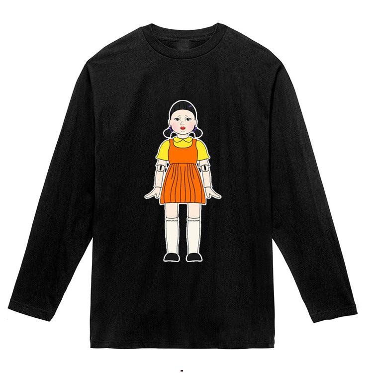 Squid Game Costume Wooden Man Printed Shirt Short Sleeve T-shirt
