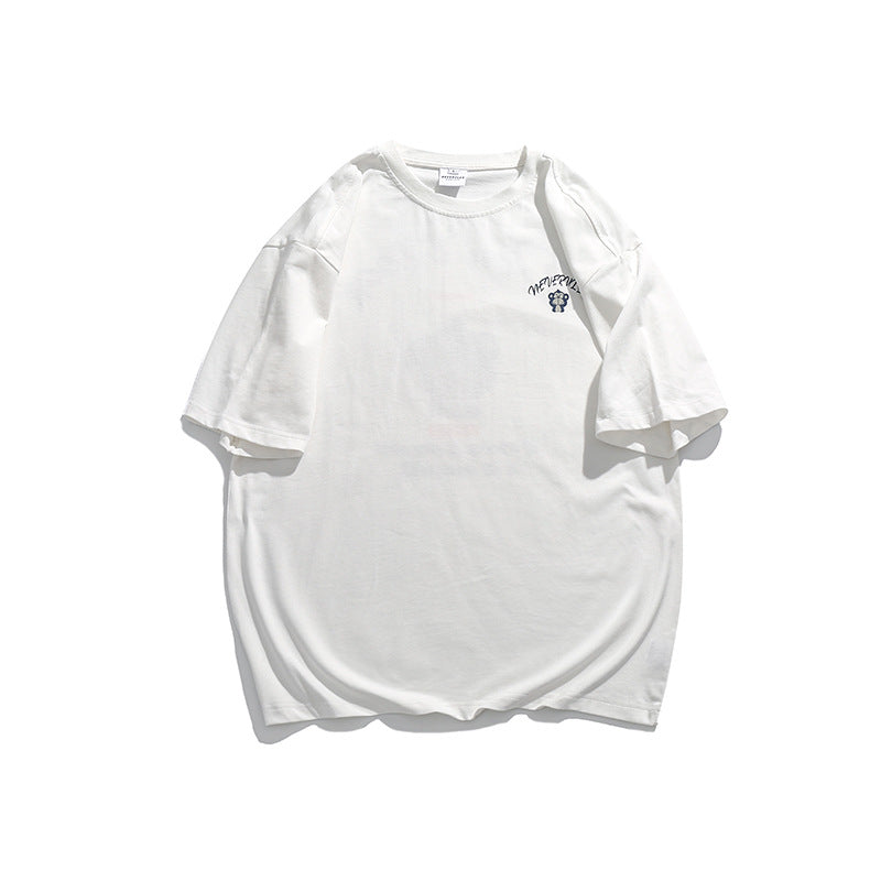 Men T Shitrs Cartoon Monkey Printing Round Neck