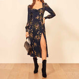 Kendall Jenner Wedding Guest Dress Elegant Floral Split Irregular