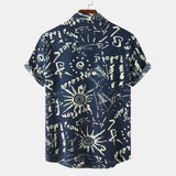 Camp Collar Shirt Short Sleeve Floral Shirt Loose
