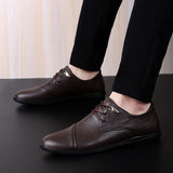 Men's Dress Shoes Classic Leather Oxfords Casual Cushioned Loafer Summer Men's Shoes Soft Bottom Men's Business Casual Shoes