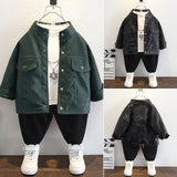 Toddler Boys Jackets Boy's Leather Jacket Coat Casual Spring and Autumn