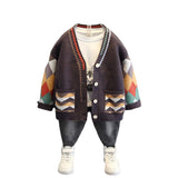 Toddler Boys Sweater Boys' Knitted Sweater Cardigan Coat