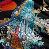 Men Hoodie Shark Embroidered Hooded Men's Sweater