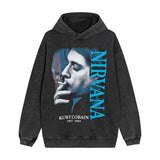Nirvana Hoodie Fog Style Apollo Kiss Distressed Loose