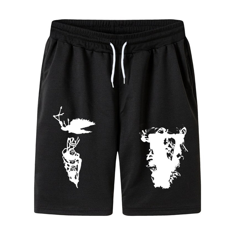 Vlone Shorts Summer Printed Casual Loose Plus Size Sports