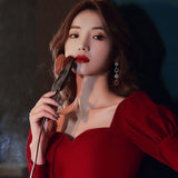 Long Homecoming Dresses Red Evening Dress for Women Banquet