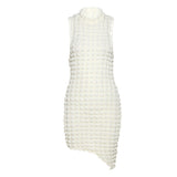 Music Festivals Rave Outfits Dress Spring and Summer Women's Clothing Fashion round Neck Sleeveless Slim Dress