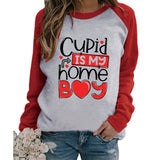 Valentine's Day T Shirts Couples Loose Long Sleeve T-shirt