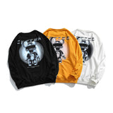 Crew Neck Sweatshirts for Men Men's Clothing Hip Hop Printed Crew Neck Sweatshirt Male Casual Pullover