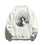 Man Fall Outfis Printed Sweater Loose Couple Casual All-Matching Tops Coat