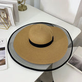 Big Hats Hat Female Summer Sun Protection Sunshade Big Brim Straw Hat Beach Hat