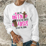 Merry and Bright Sweatshirts round Neck Long Sleeve Sweater Dazzling Color Letters Printed