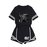 Jelly Roll T Shirt Summer Short Sleeve Suit