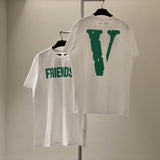 Vlone T Shirt Short-Sleeved Men'S T-Shirt Women'S Loose Large Size