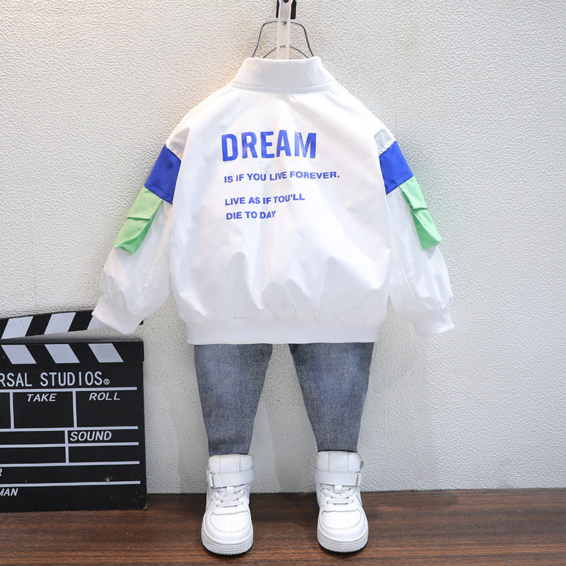 Toddler Boys Jackets Boys' Spring Coat Baseball Uniform Handsome