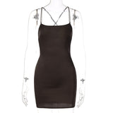 Taffeta Dress Satin Sexy Backless Sheath Dress