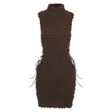 Music Festivals Rave Outfits Dress Spring and Summer Women's Clothing Fashion round Neck Slim Dress