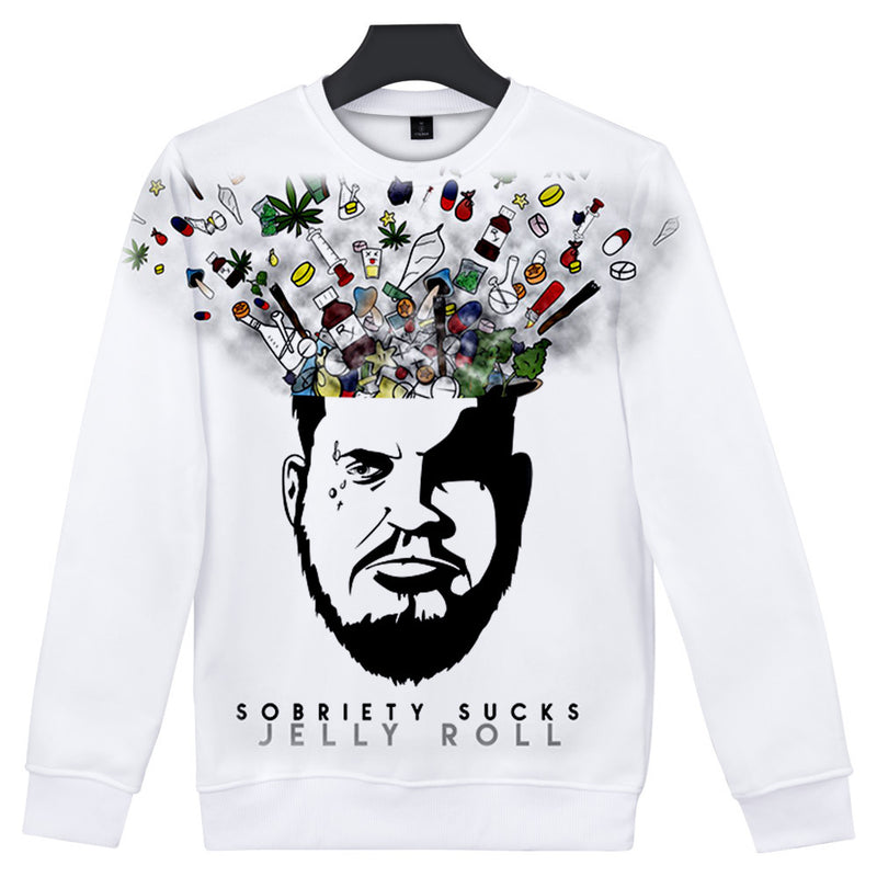 Jelly Roll Hoodie3d Printed Crew Neck Sweatshirt