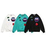 Crew Neck Sweatshirts for Men Men's Autumn round Neck Sweater Towel Embroidery Solid Color Top for Men
