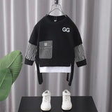 Toddler Boys Sweater Boys Autumn Clothing Western Style Internet Celebrity