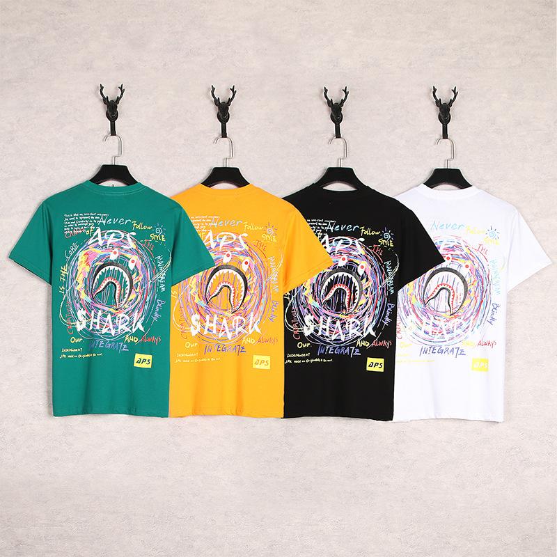 Bathing Ape T Shirt Cartoon Round Neck Summer Printed Large Size Short Sleeve Casual